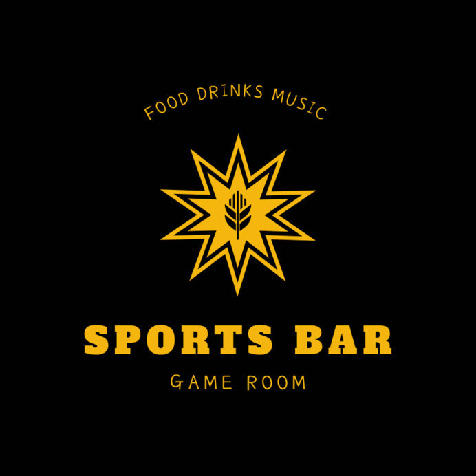 Placeit Bar Logo Maker for a Sports Bar with a Wheat Icon