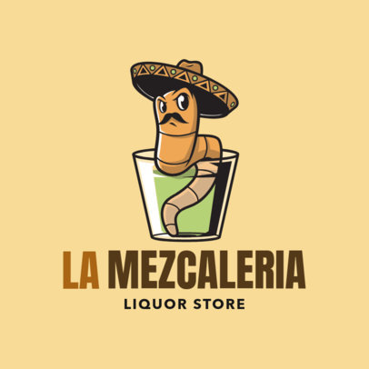 Liquor Store Logo Design Template with a Mexican Style 1815d