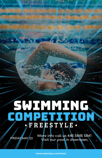 Online Flyer Maker for Swimming Competitions 108e 