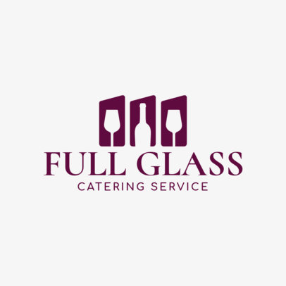 Catering Service Logo Maker with Wine Clipart 1923e