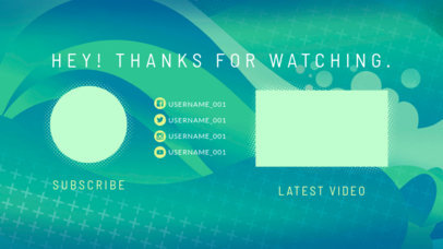 Placeit - Colorful YouTube End Card Template with a 2D Gradient Style
