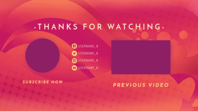 Placeit Colorful YouTube End Card Template with a 2D Gradient Style