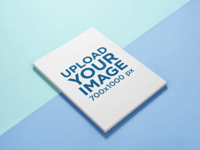 Mockup of an A4 Letterhead over a Surface with Two Colors 27224