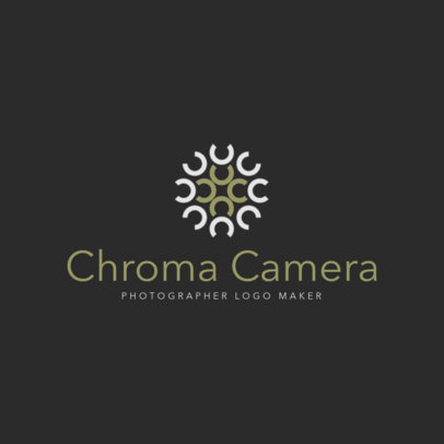 Freelance Photographer Logo Template with a Patterned Graphic 1196g 2309