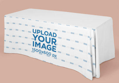 Placeit - Sublimated Table Cloth Mockup Featuring a Modern Dining Room