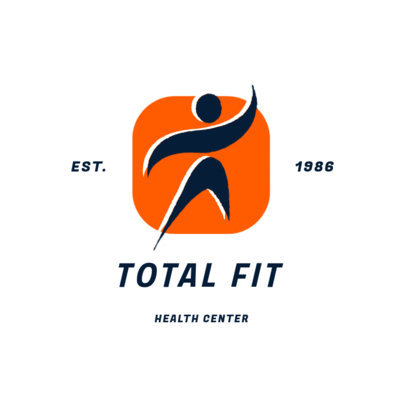Health Center Logo Maker Featuring a Moving Abstract Person Graphic