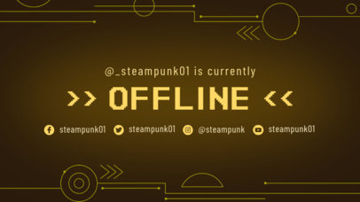 Twitch Offline Banner Maker with Abstract Geometric Shapes