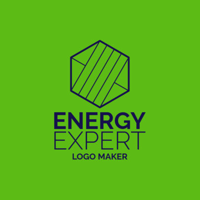 Electrician Logo Template with a Hexagonal Panel-Style Graphic 1183g 2512