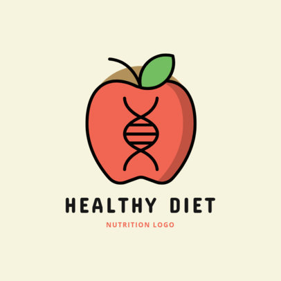 Nutritionist Logo Generator Featuring an Apple's DNA Illustration 2536l