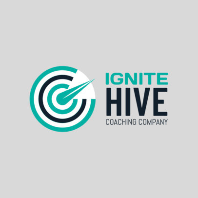 Business Coaching Logo Maker with an Abstract Target Icon 2551f