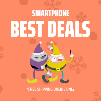 Christmas Ad Banner Maker Featuring Two Funny Elves Clipart 1838e