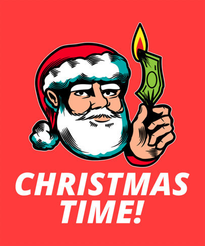 Funny T-Shirt Design Maker with Irreverent Christmas Illustrations 1881