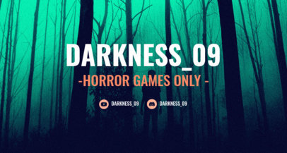 Dark-Themed Twitch Banner Template for Horror Games