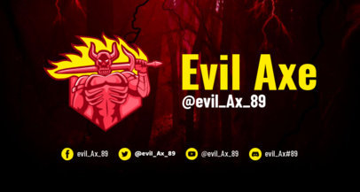 Horror-Themed Twitch Banner Generator Featuring an Evil Character 1964k