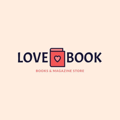 Simple Logo Maker for a Books and Magazine Store 1268f-118-el