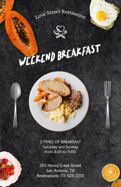 Weekend Breakfast Flyer Design Template for Restaurants 127f 36-el