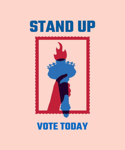 Placeit Voting Campaign T Shirt Design Generator Featuring a Hat