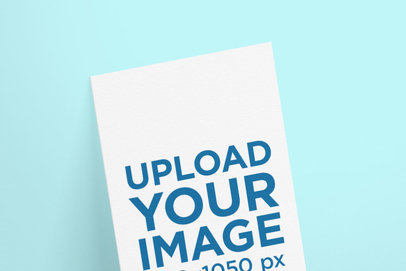 Minimal Close-Up Mockup Featuring a Business Card Placed Against a Colored Backdrop 1683-el