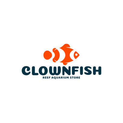 Reef Aquarium Store Featuring a Clownfish Icon 1147h-2760