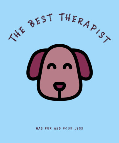 T-Shirt Generator Featuring a Cartoonish Puppy Face 326b-el