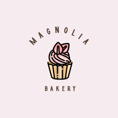 Online Logo Generator for a Pastry Shop Featuring a Cupcake Graphic 609c-el1
