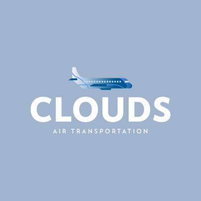 Air Transportation Logo Maker with a Plane Icon