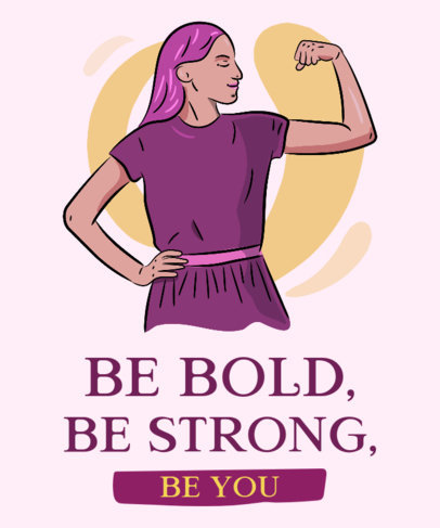 T-Shirt Design Generator Featuring an Empowered Woman Graphic