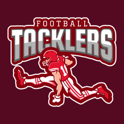 Online Sports Logo Maker Featuring a Football Player 1619n-2931