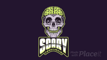 Gaming Logo Creator Featuring an Animated Scary Zombie Skull 2786hh-2964
