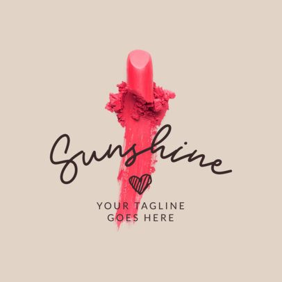 Beauty Logo Maker Featuring Makeup Textures 3009