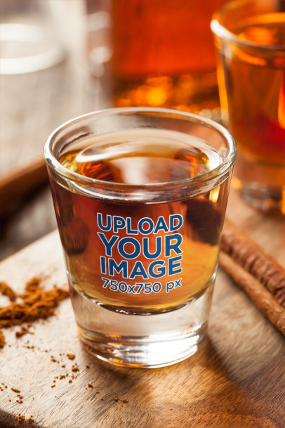 Shot Glass Mockup Generator | Try + 40k Mockups for Free | Placeit