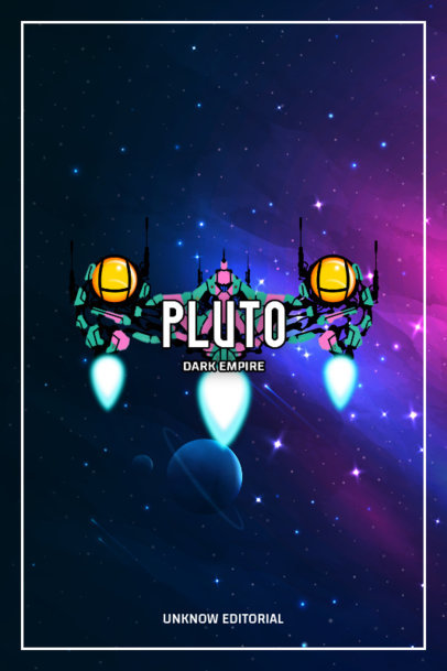 Sci-Fi Book Cover Generator Featuring a Space Rocket Graphic 514c-el1