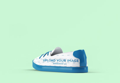 Placeit - Shoe Mockup Featuring a Colored Backdrop
