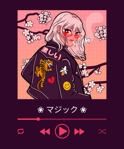 Trendy T-Shirt Design Maker Featuring Anime-Styled Female Characters