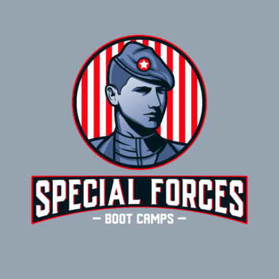Gaming Logo Maker Featuring Military Characters 3122