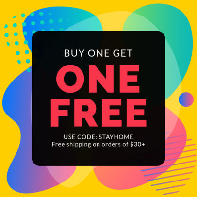 Coupon Design Template Encouraging Self-Isolation 1031f--2461
