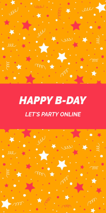 Instagram Story Maker Featuring a Festive Background for a Birthday Invitation 1586k 2479