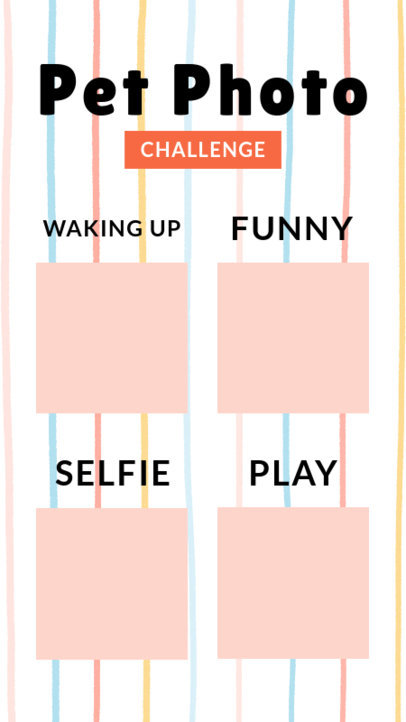 Instagram Story Generator for a Bingo-Like Pet Photo Challenge 2478c
