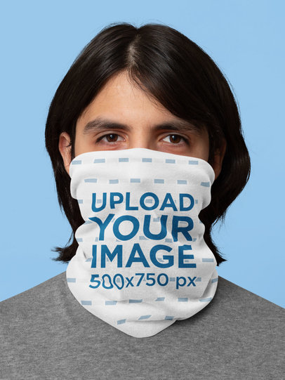 Download Placeit - Mockup of a Long-Haired Man Wearing a Tubular ...