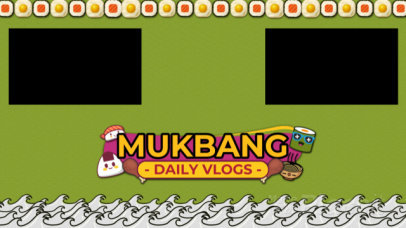 YouTube End Card Video Maker with a Kawaii Japanese Food Theme 1077-el1