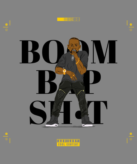 Placeit - T-Shirt Design Maker Featuring an Illustration of a Rapper ...