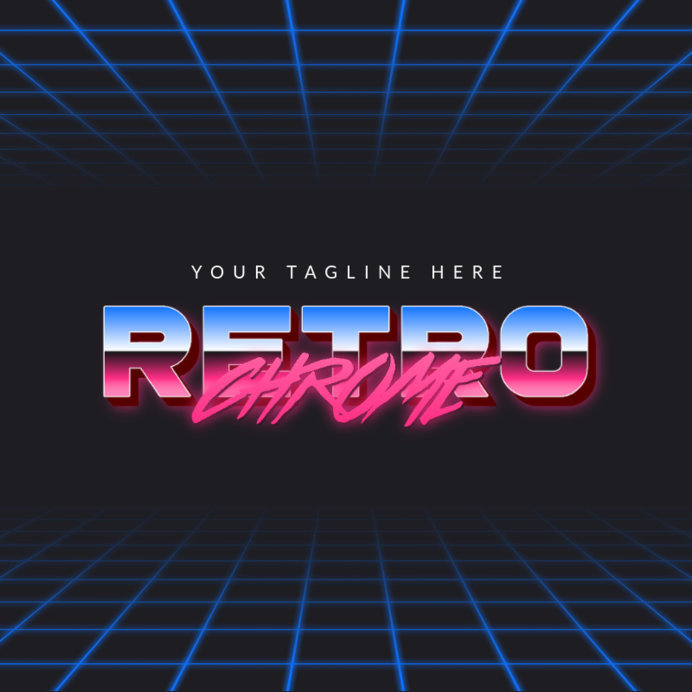 Placeit - Retro Logo Maker Featuring Chrome Typography