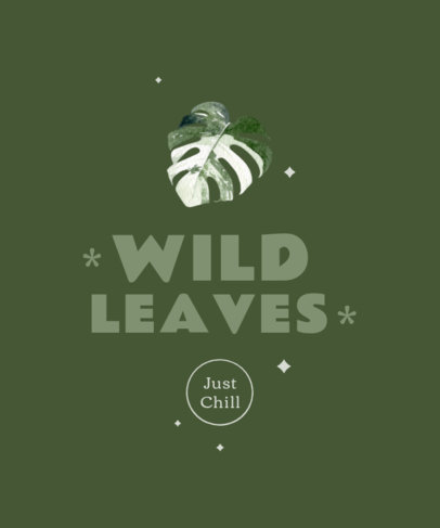 T-Shirt Design Creator Featuring Watercolor Leaves 2496-el1