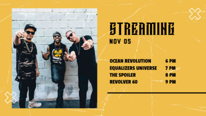 Placeit - Twitch Banner Design Maker for a Rock Music Festival Lineup