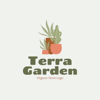 Free Logo Maker Featuring an Illustration of Plant Pots 3696t