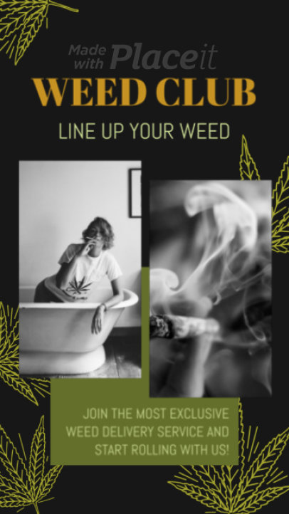 Instagram Story Video Maker for a Weed Club Featuring Animated Graphics 2277