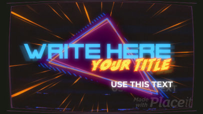 Retro Intro Maker Featuring an 80's Style Synthwave Animation 2397-el1