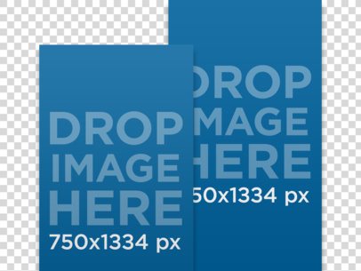 Mockup of Two Mobile Screens Against a Transparent Background