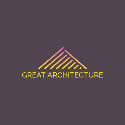 Logo Template for an Architectural Firm with a Minimalist Pyramid Graphic 3990a