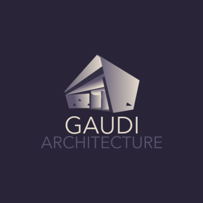 Logo Template for an Architecture Firm Featuring a Modern Building Clipart 3988d